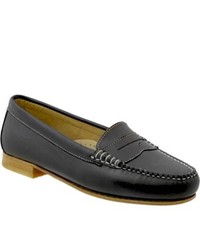 Bass Viviana Black Leather Penny Loafers