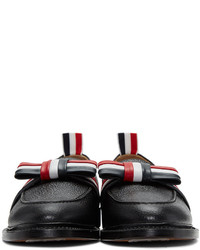 Thom Browne Black And Tricolor Bow Loafers
