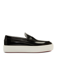 Christian Louboutin Black And White Paqueboat Loafers