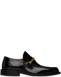Ernest W. Baker Black Braided Chain Loafers