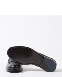 Paul Smith Black Calf Leather Lennox Fringed Loafers