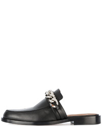 Givenchy Black Chain Leather Mules