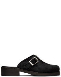 Our Legacy Black Cow Hair Camion Mule Loafers