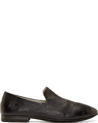 Marsèll Black Creased Leather Loafers