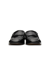 Bottega Veneta Black Croc Loafers
