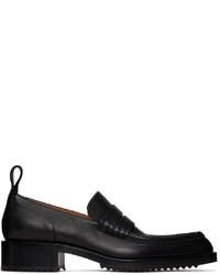 Dries Van Noten Black Ed Leather Loafers