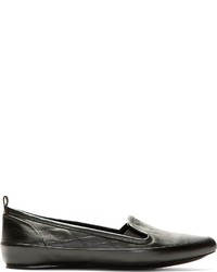Proenza Schouler Black Embossed Leather Pointed Loafers
