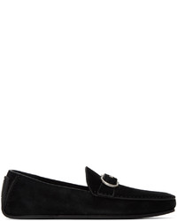 Ferragamo Black Gancini Loafers