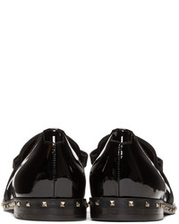 Valentino Black Garavani Patent Rockstud Loafers