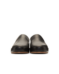 Feit Black Hand Sewn Mule Loafers