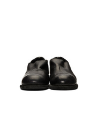 Guidi Black Horse Back Zip Loafers