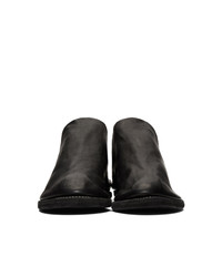 Guidi Black Kangaroo Leather Loafers