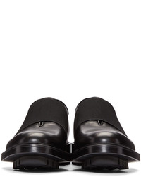 Versace Black Leather Band Loafers