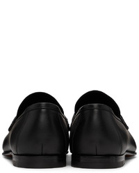 Tom Ford Black Leather Chain Loafers