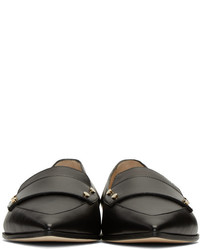 Jimmy Choo Black Leather Gia Loafers