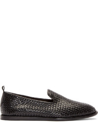 H By Hudson Black Leather Ipanema Loafers
