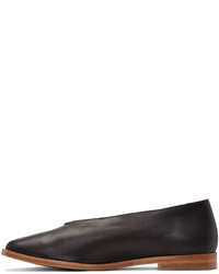 Lemaire Black Leather Loafers