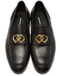 DSQUARED2 Black Leather Loafers