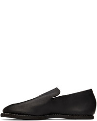 Guidi Black Leather Loafers