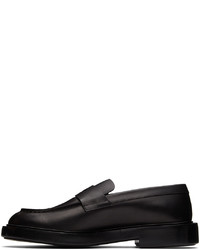 Giorgio Armani Black Leather Loafers