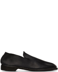 Guidi Black Leather Loafers