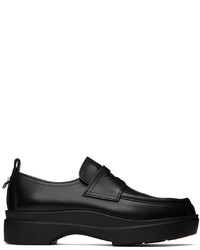 Solid Homme Black Leather Loafers