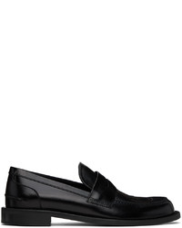 JW Anderson Black Leather Moccasin Loafers