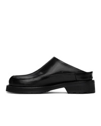 Ann Demeulemeester Black Leather Moresco Loafers