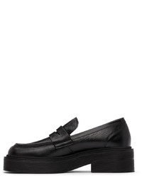 Marni Black Leather Penny Loafers