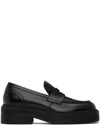 Marni Black Leather Penny Loafers