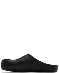 Marni Black Leather Sabot Loafers