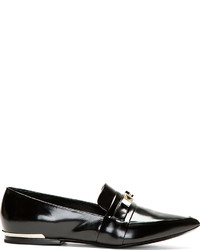 Proenza Schouler Black Leather Signature Hardware Pointed Loafers
