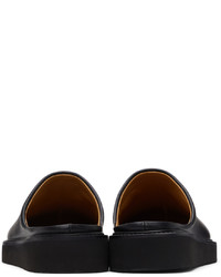 LE17SEPTEMBRE Black Leather Slipper Loafers