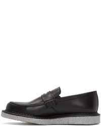 Underground Black Leather Wulfrun Creeper Loafers