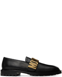 Moschino Black Lettering Loafers
