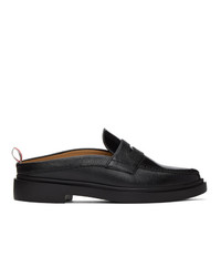Thom Browne Black Lightweight Sole Slip On Penny Loafers