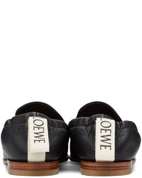 Loewe Black Logo Loafers