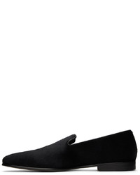 Manolo Blahnik Black Mario Loafers