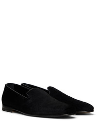 Manolo Blahnik Black Mario Loafers