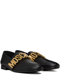 Moschino Black Maxi Lettering Loafers