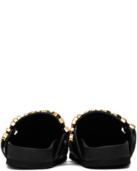 Moschino Black Maxi Lettering Logo Loafers
