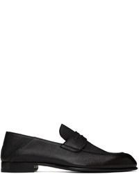 Brioni Black Midnight Blue Penny Loafers