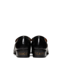 Gucci Black Ny Yankees Edition High Loomis Loafers
