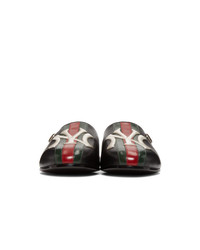 Gucci Black Ny Yankees Edition Web Flamel Loafers