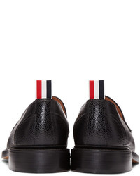 Thom Browne Black Pebbled Penny Loafers