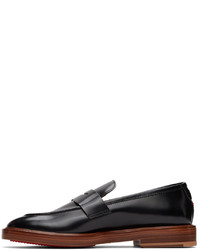 Isaia Black Penny Loafers
