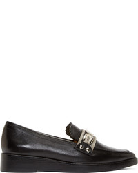 Toga Pulla Black Pointed Penny Loafers