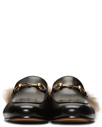 Gucci Black Princetown Slip On Loafers