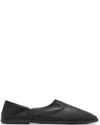 The Row Black Slip On Canal Loafers
