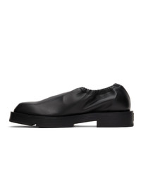 Givenchy Black Smooth Leather Slip On Loafers